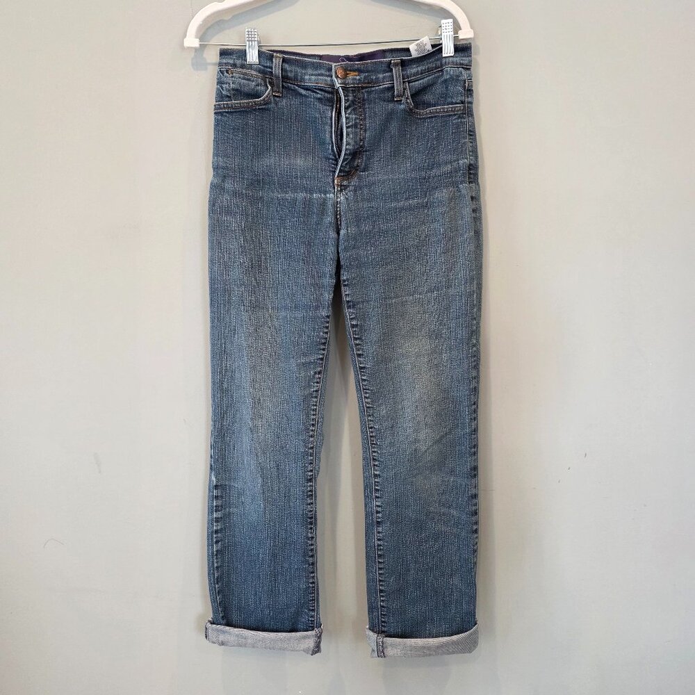 NYDJ Marilyn Straight Leg Jeans Medium Wash Size 6. Cute Casual Spring Neutral